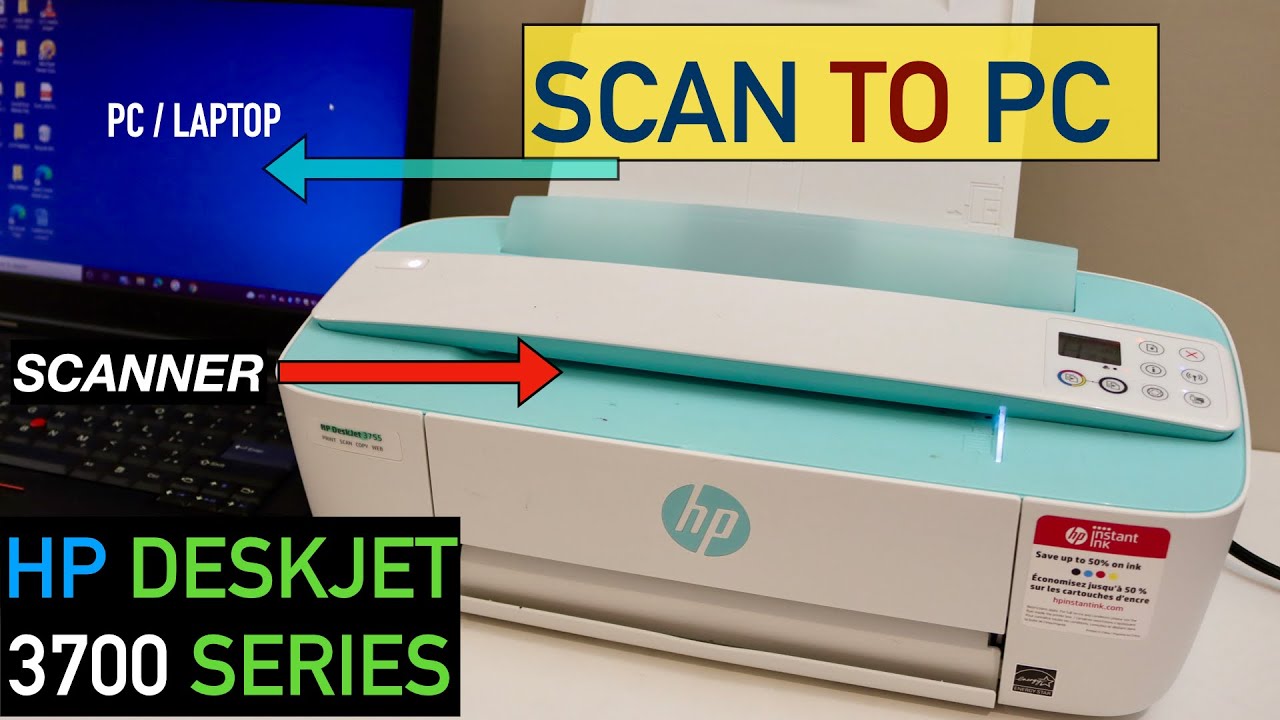 Как отсканировать документ на ПК с принтера HP DeskJet серии 3700?