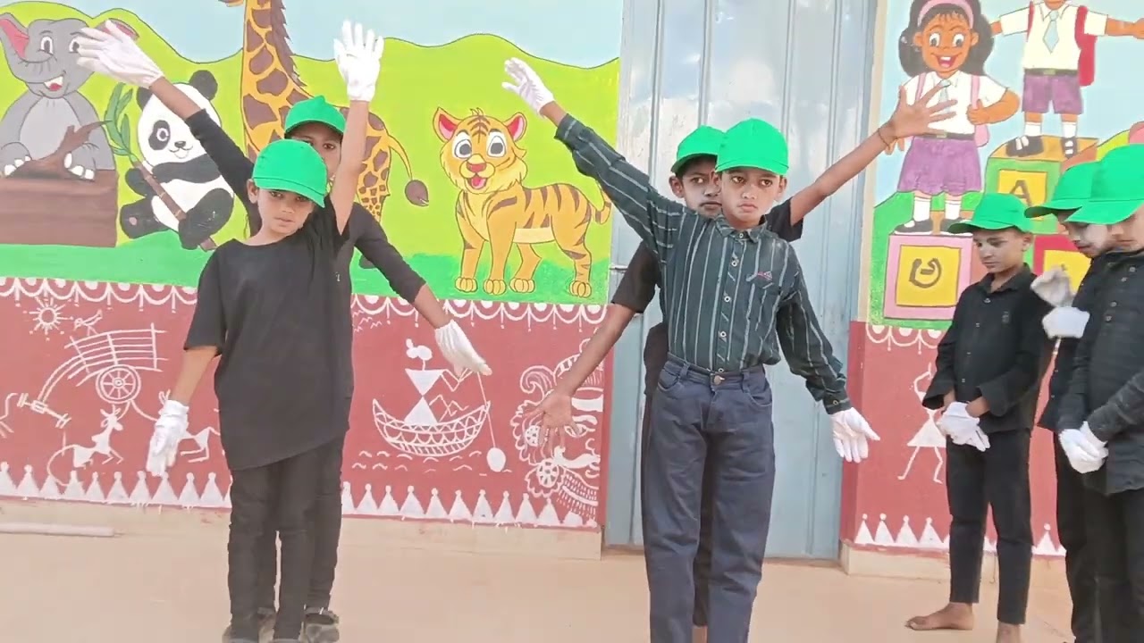 Sachetana activity air pollution mime act by 5th standard students #explore#viral#school 