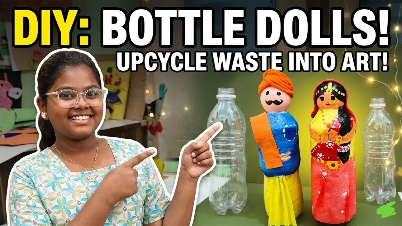 Waste bottle to beautiful pair of dolls 🤩