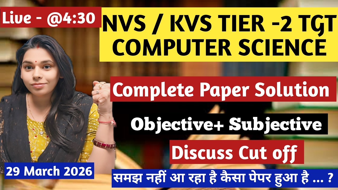 NVS KVS TIER -2 TGT COMPUTER SCIENCE COMPLETE PAPER ANALYSIS |#nsclasses