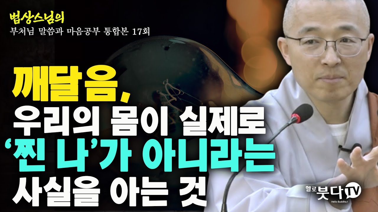깨달음 우리의 몸이 실제로 찐나가 아니라는 사실을 아는 것 | 법상스님의 행복한 마음공부 | 부처님 말씀과 마음공부 통합본 17회