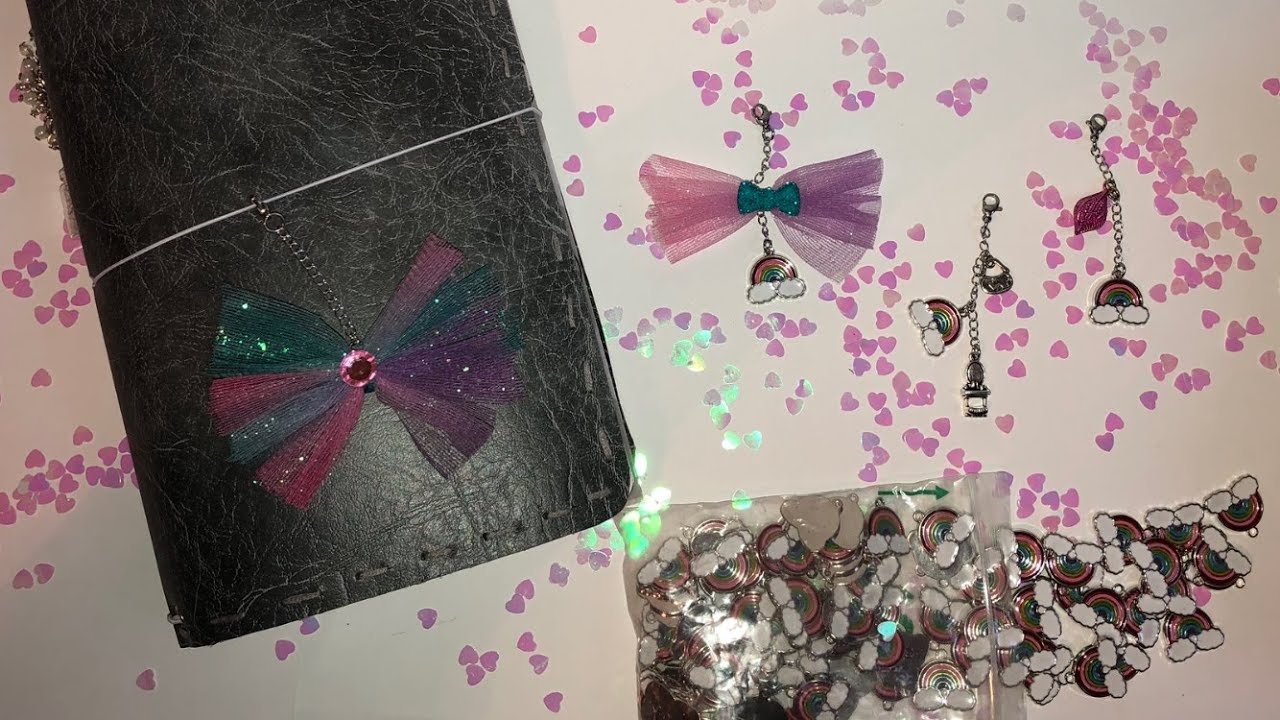 Making Dangly Planner charms with tulle and Charms using beebee craft products