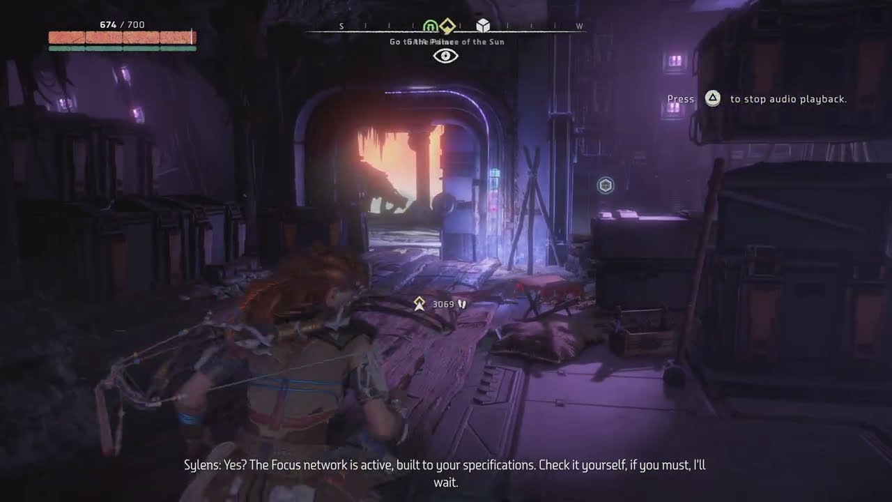 Aloy listening Sylens & HADES talking audio Files
