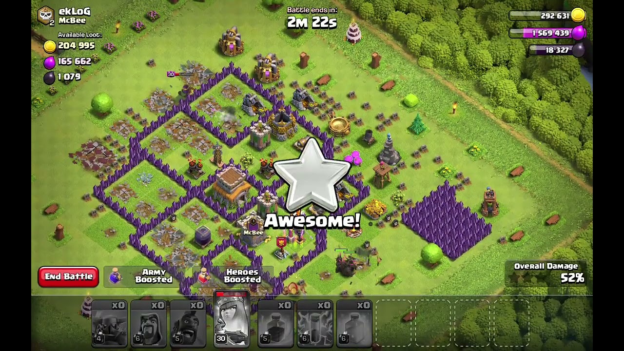 Clash of Clans TH9 1 battle NO COMMENTARY 