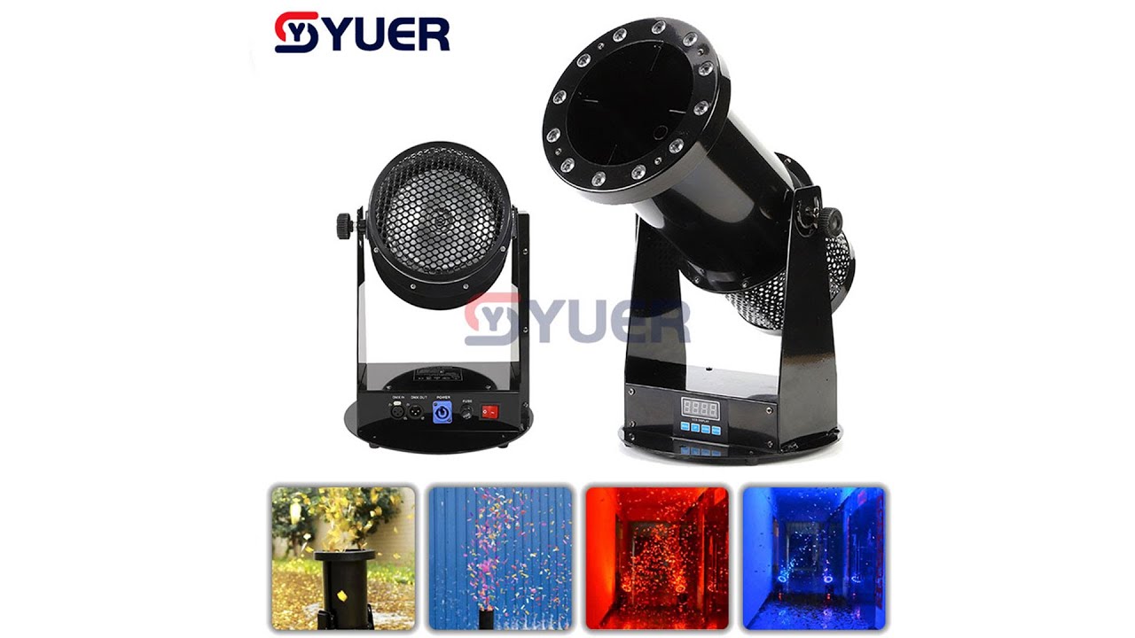 YUER™️ New 1200W LED RGB Confetti Machine