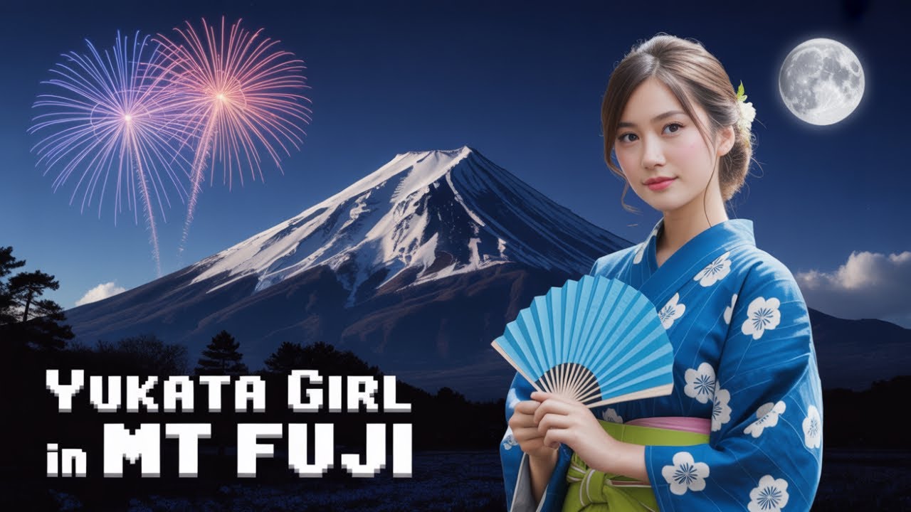 Mt. Fuji Fullmoon Night Lofi: Chill Beneath the Lunar Glow |  #studtwithme #lofimusic #pianolofi