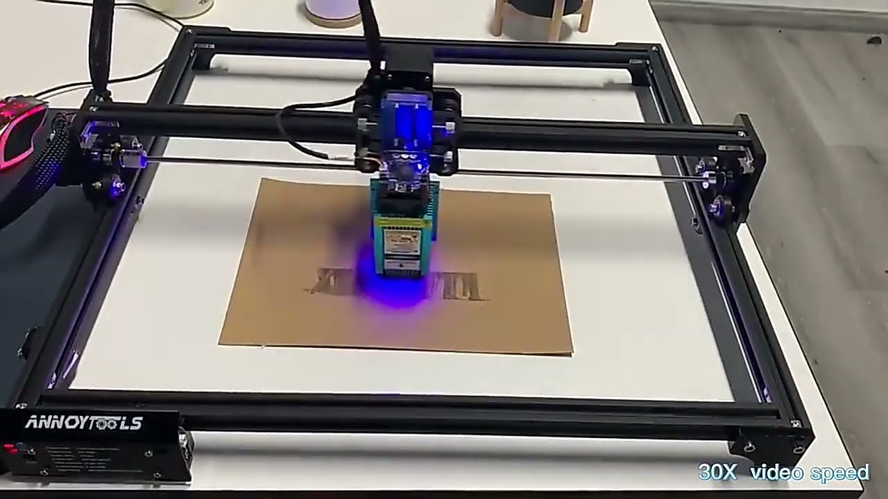 M&aacute;y khắc laser 4540 DIY 450mmx40mm #viethas #maycnc  #m&aacute;ykhắclaserfiber