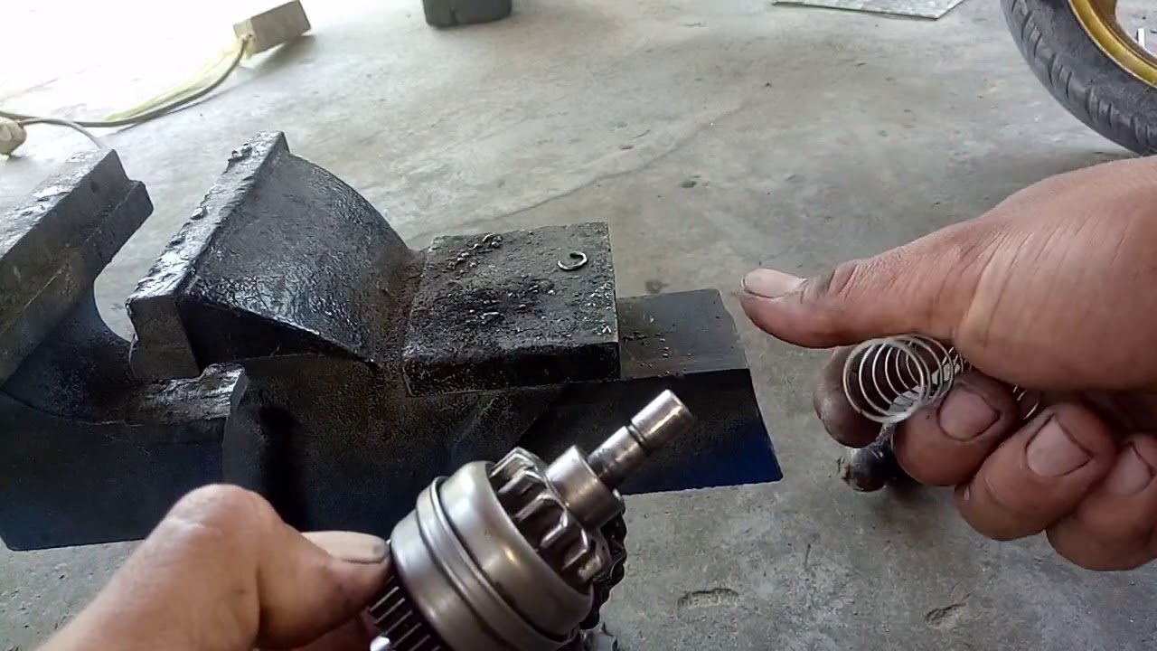 Perbaiki pinion stater beat yang rusak..