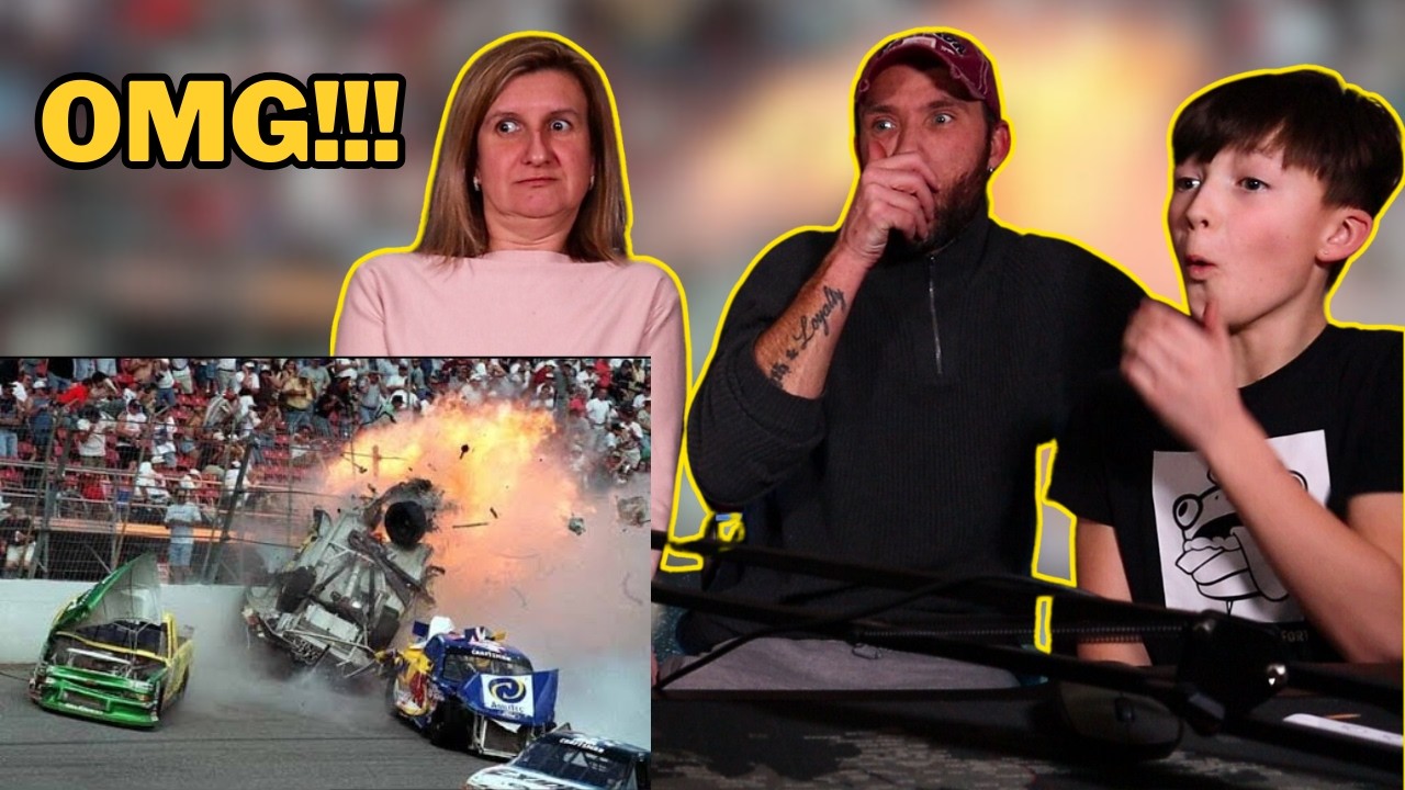 Реакция европейских семей на самые страшные аварии NASCAR за всю историю