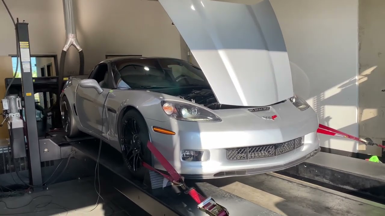 Dyno testing the Halltech Killer Bee cold air intake on a stock C6 Grand Sport
