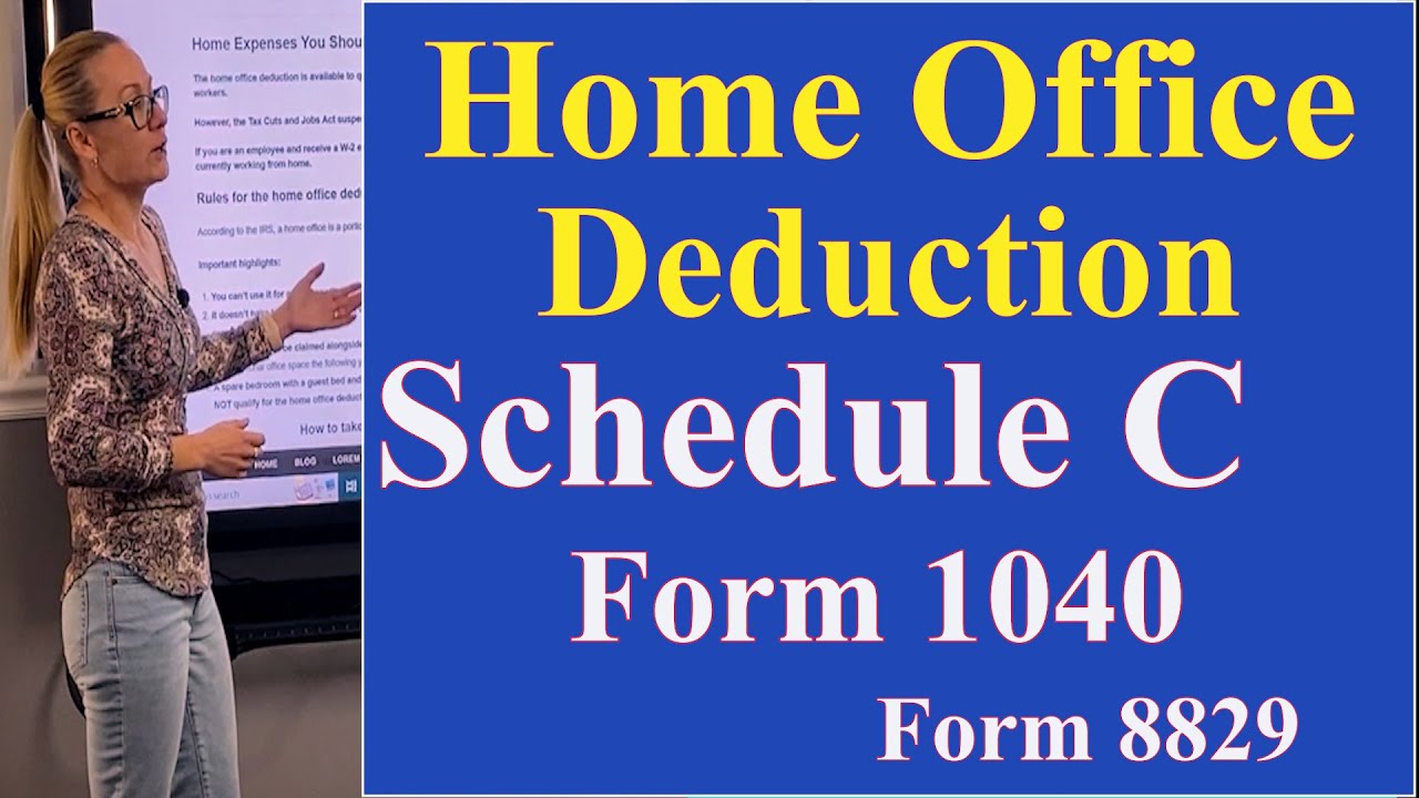 Home Office Deduction, Schedule C, Form 1040, Form 8829.  How to write off your home office.