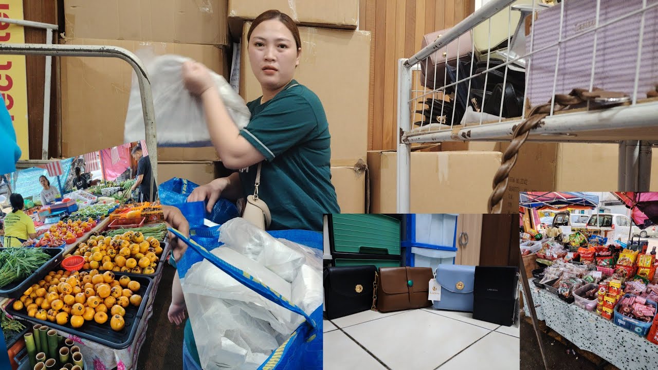Beli Lauk Pasar Borneo // Borong Beg Larissa Jualan Gudang Fiffy