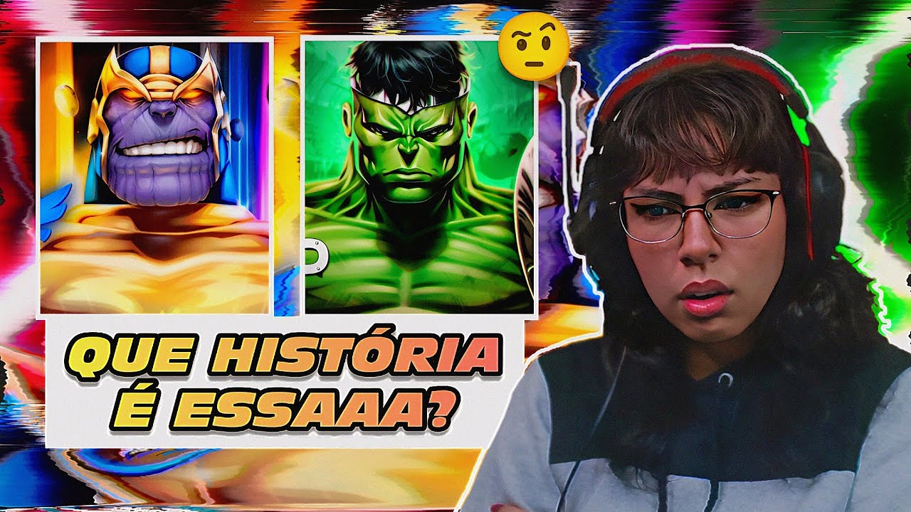 Fiquei em choque com Thanos e Hulk (Marvel Cômics) - Hawky e Gabriza | REACT