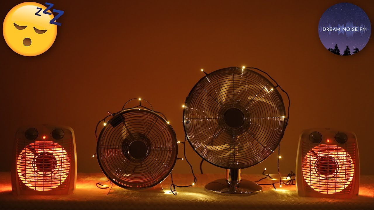 Deep Fan Sounds for Sleeping | Twin Fans + Twin Fan Heaters