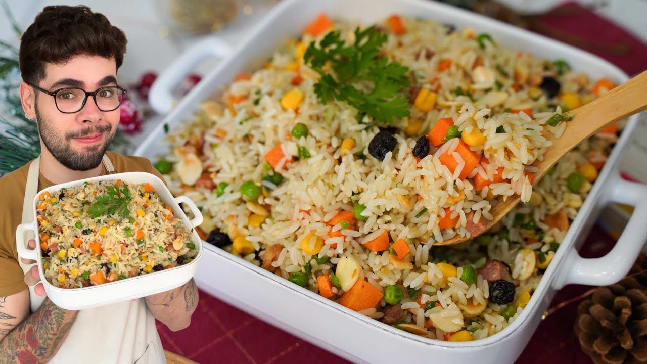 ARROZ NATALINO SUPER COMPLETO E COLORIDO | ESPECIAL PARA SUA CEIA DE NATAL