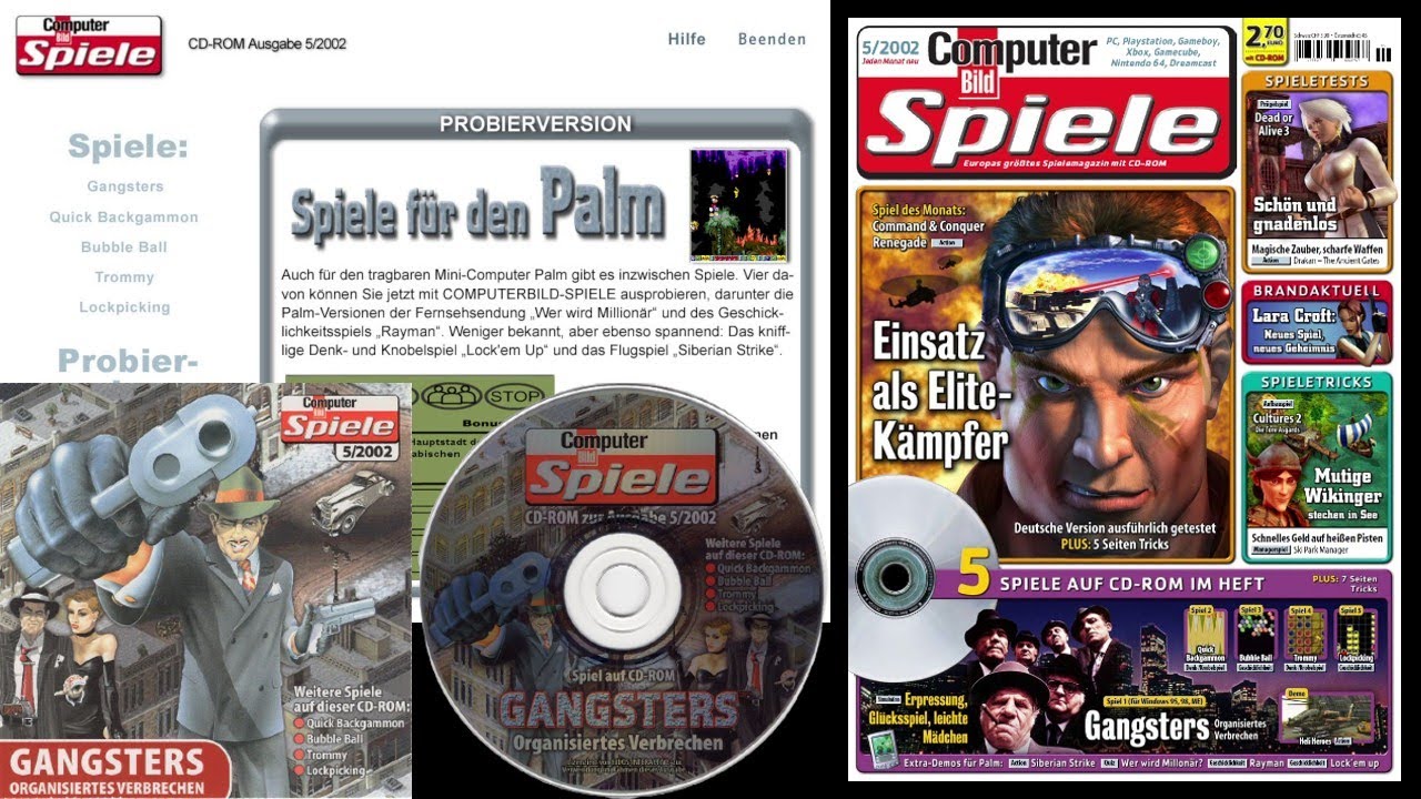 Die Computer Bild Spiele 5/2002 (Zeitschrift & CD mit u. a. Heli Heroes, Gangsters)