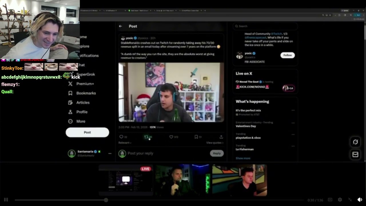 Реакция генеральных директоров Kick на крах StableRonaldo и возмущение по поводу разделения Twitc...