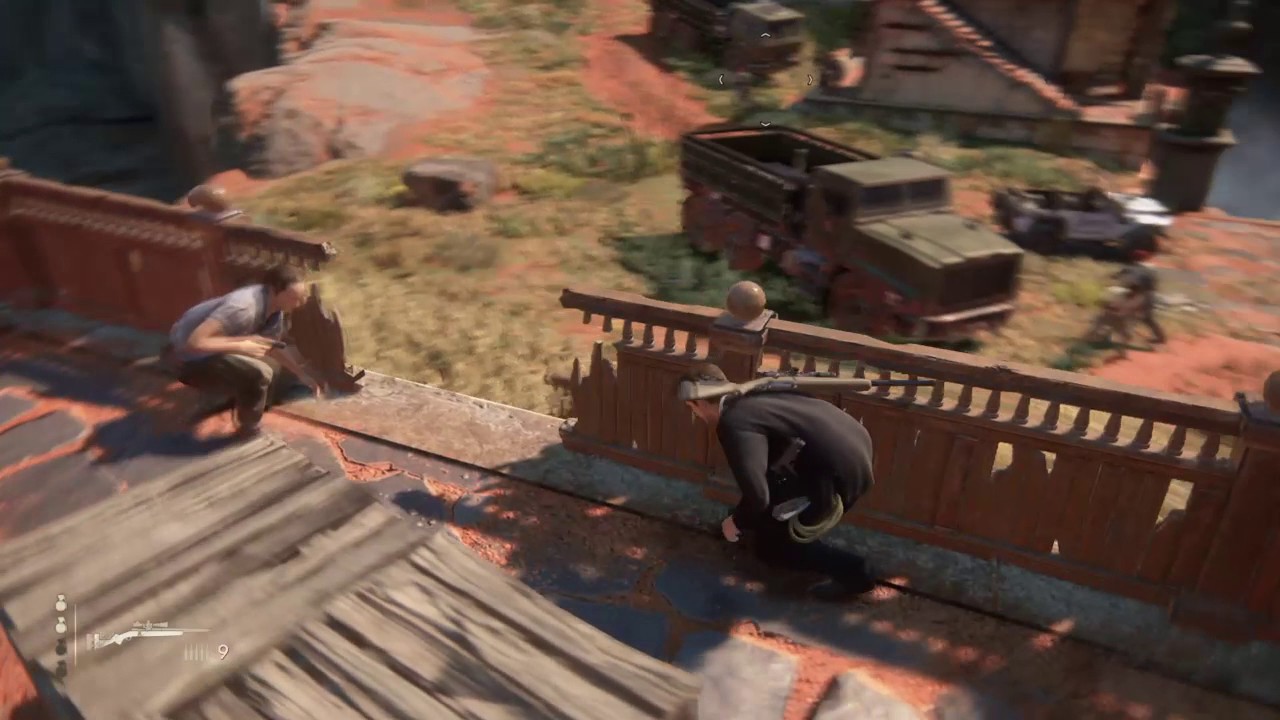 Uncharted 4 - Stealth Gameplay - Drawbridge