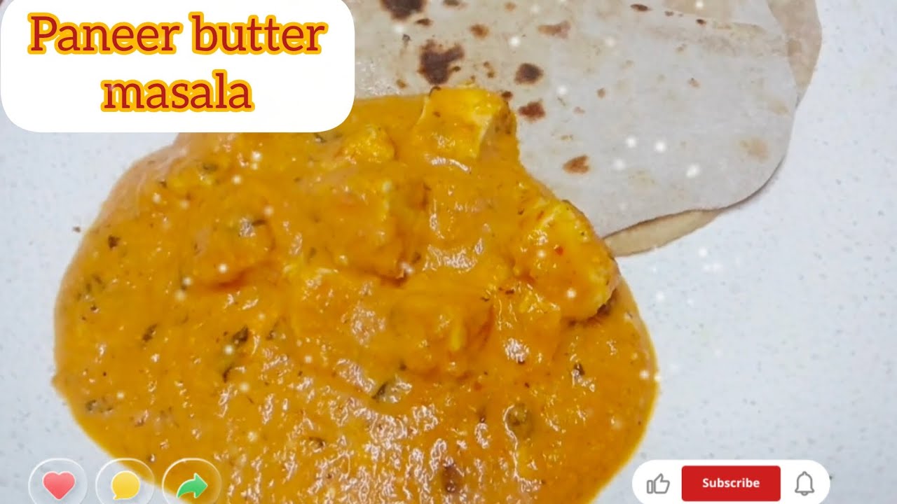 Hotel Style Paneer Butter Masala with Chapati 😋Subscribe to my channel 
