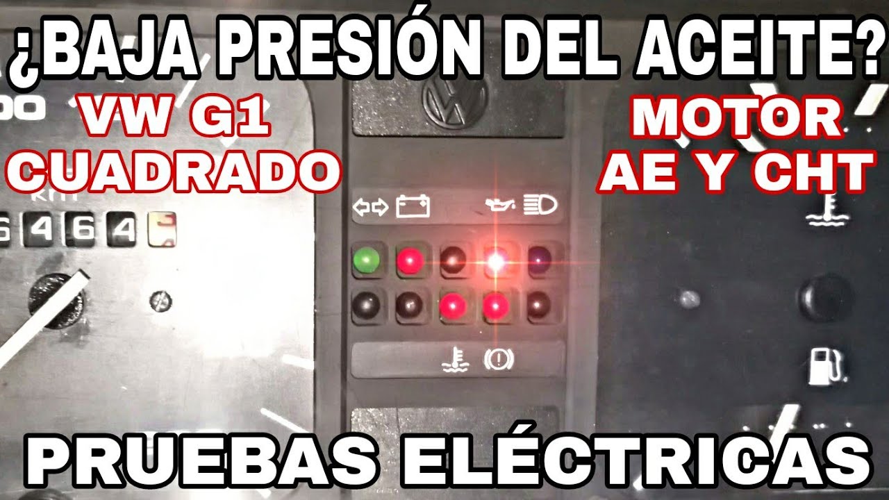 Baja Presión De Aceite VW G1 Motor CHT/AE 