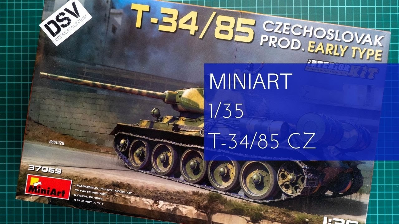 Миниарт 1/35 Т-34/85 Чехословацкий (37069) Обзор Набора