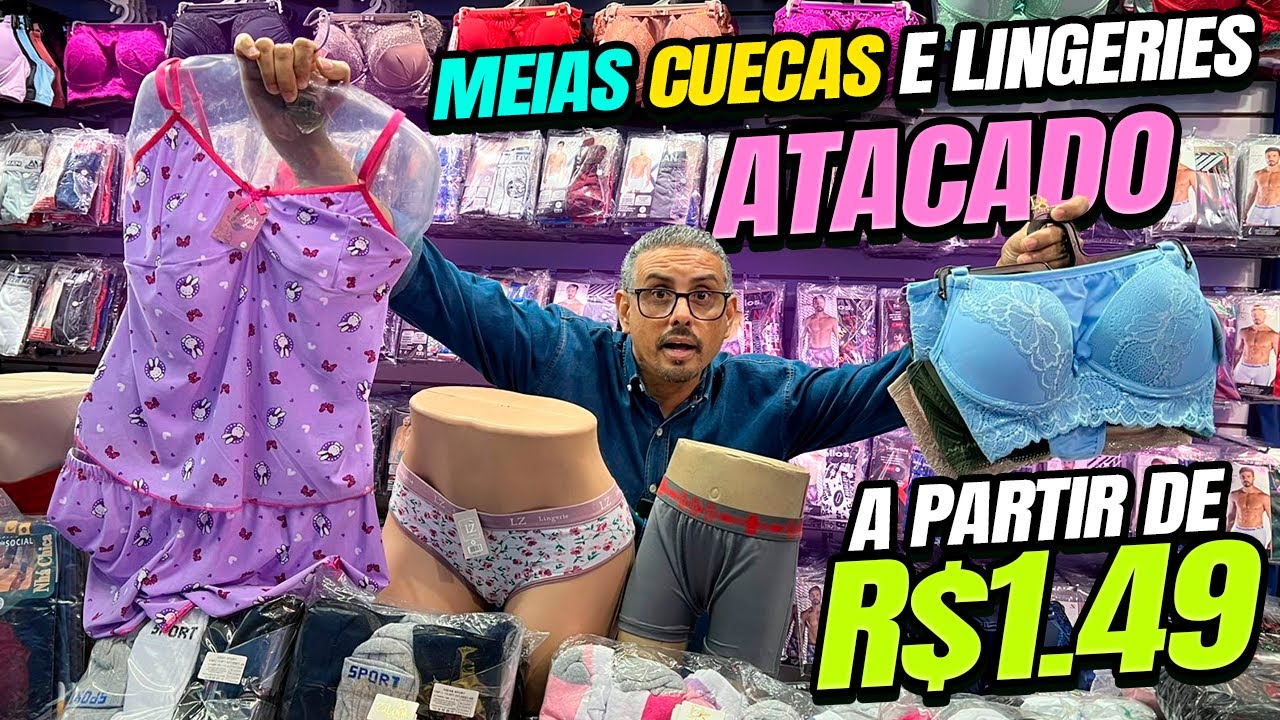 Cuecas Meias E lingerie com Pre&ccedil;os Imperd&iacute;veis no Shopping Azul&atilde;o do Br&aacute;s