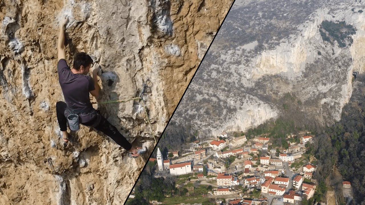 Sužnji vertikale 7a+ | Osp Slovenia Climbing | Drone