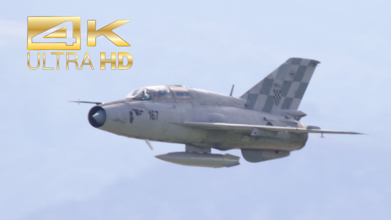 (4K) MIG-21 UM Croatian Air Force flying Display Airpower 2022 AirShow Zeltweg  LOXZ