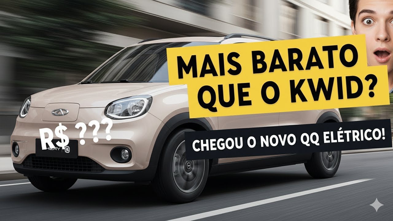 Novo Chery QQ 2026 surpreende: hatch elétrico maior e refinado
