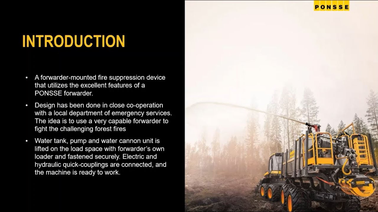 Ponsse Firefighting Equipment introduction Webinar