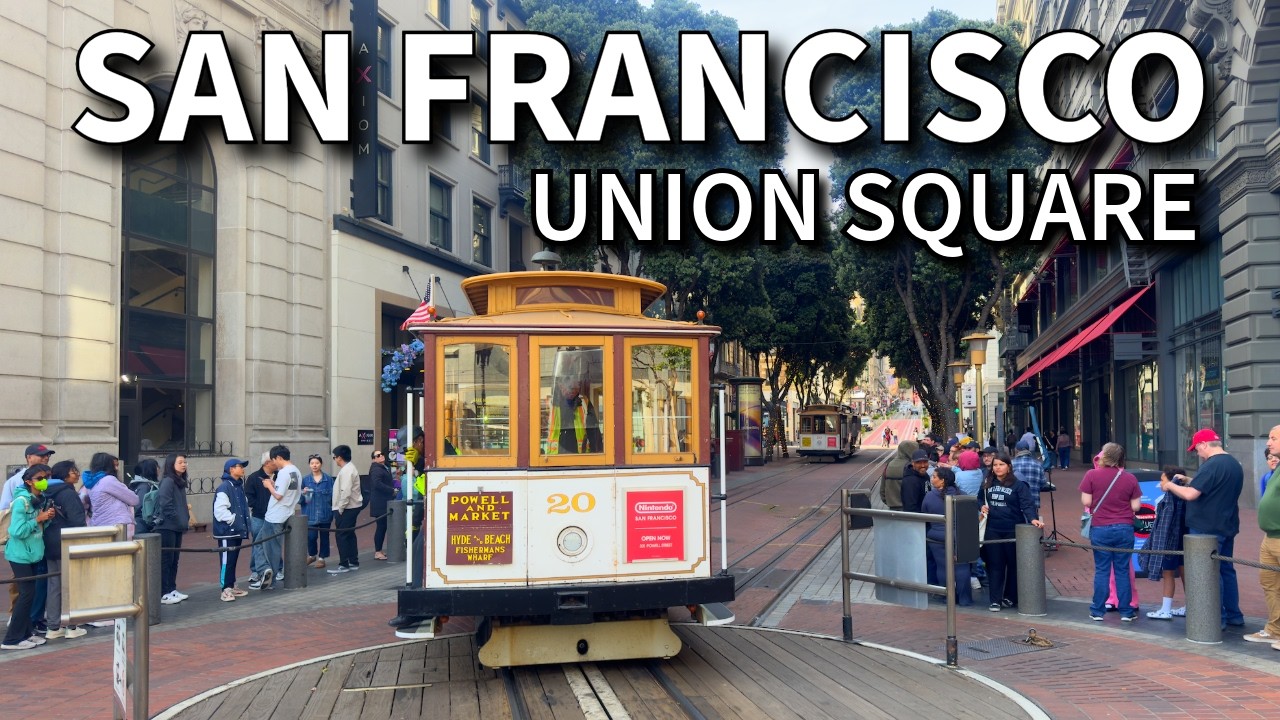 SAN FRANCISCO Walking Tour - UNION SQUARE Walk On Sunday | May 25, 2025 | 4K 60fps City Sounds