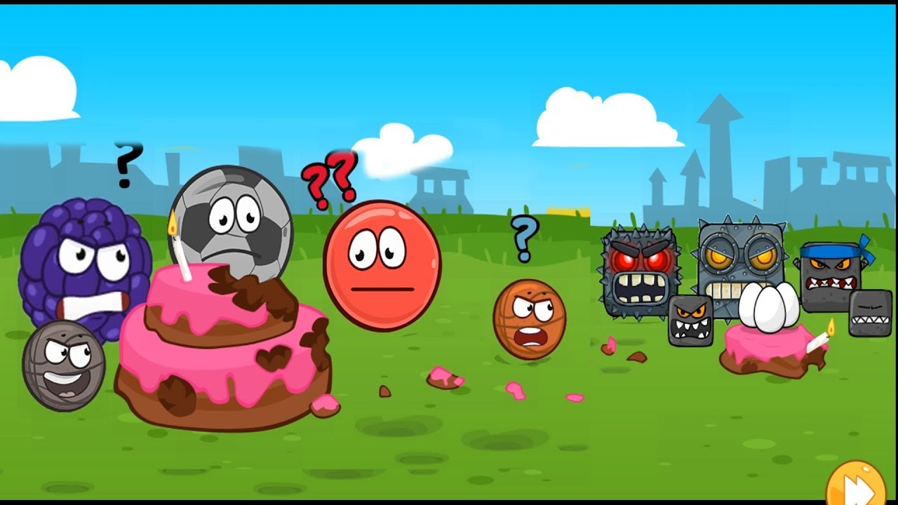 Red Ball 4 in Angry Ball Happy Birthday Gameplay Walkthrough #4