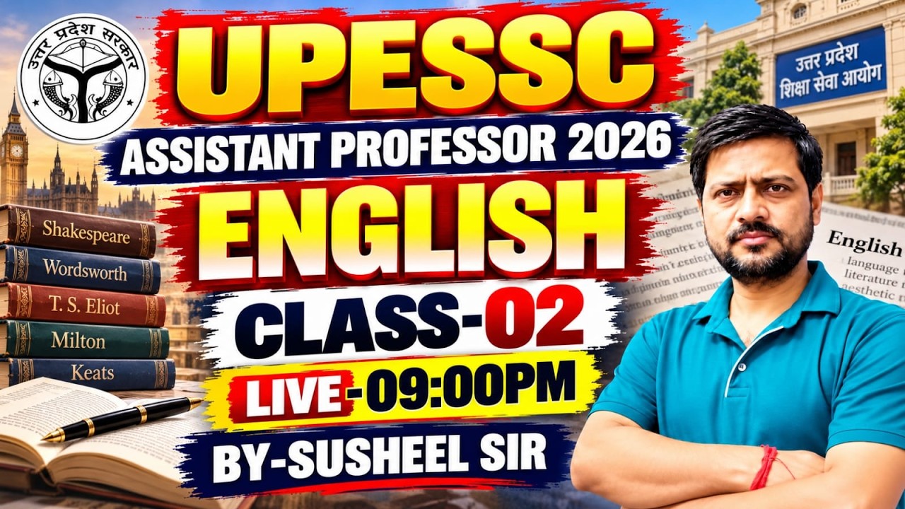CLASS- 02 | Assistant Professor 2026 | ENGLISH | BY-SUSHEEL SIR
