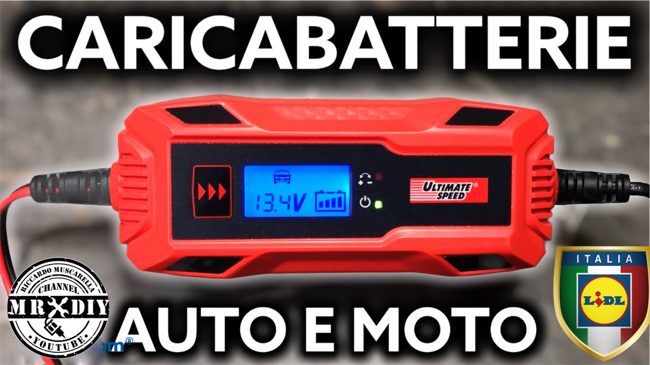 Caricabatterie per auto e moto Lidl. Ultimate speed. 12V e 6V. Mantenitore di carica. ULGD 5.0 A1