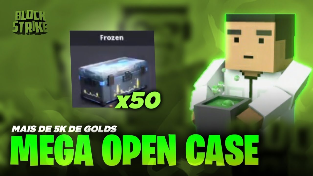 MEGA OPEN CASE DE 5K DE GOLDS NA CAIXA FROZEN - Block Strike