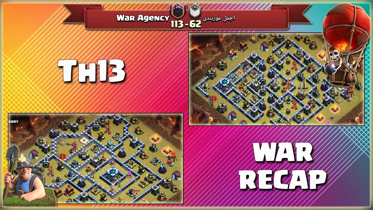 WAR AGENCY vs. اجمل غوربندی (Tag: #288YVQ0LJ) | TH13 War Recap #87 | COC 2020 |