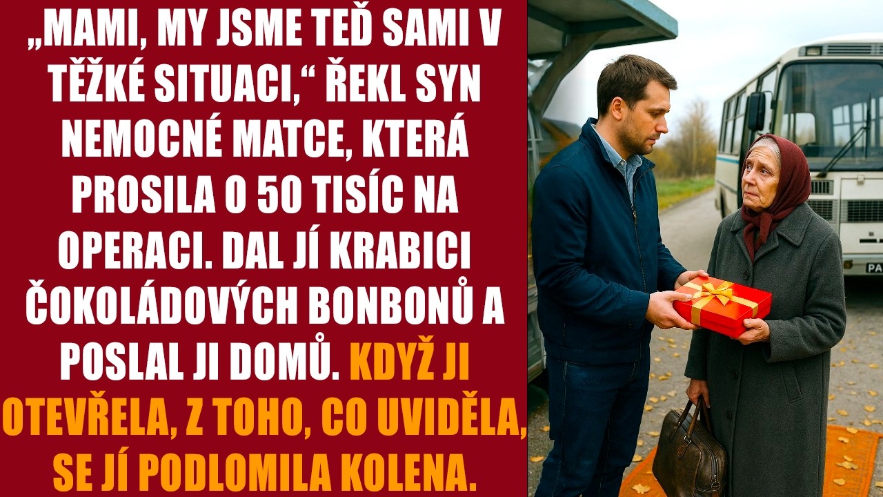 „Mami, my jsme teď sami v těžké situaci,“ řekl syn nemocné matce, která prosila o 50 tisíc na...
