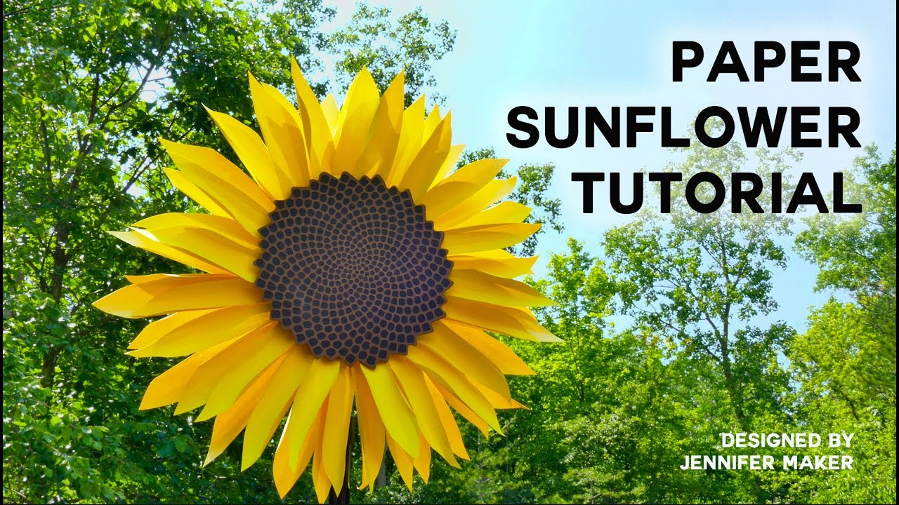 Make a Giant Paper Sunflower Tutorial (with Fibonacci Sequence Seed Head)