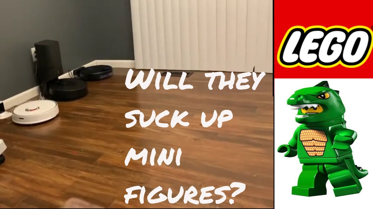 Robot Vacuum LEGO pieces & mini figures pickup challenge - Roomba i7 - Deebot ozmo 930 - RoboRock S5