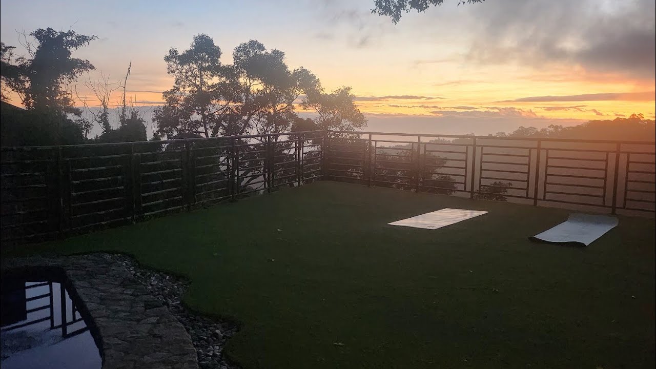 Yoga at the mountains
