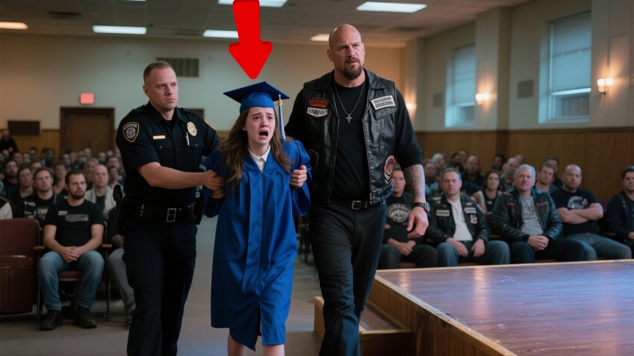 Security Threw Her Out of Graduation — Then the Club VP and 50 Bikers Stormed In Silencing All