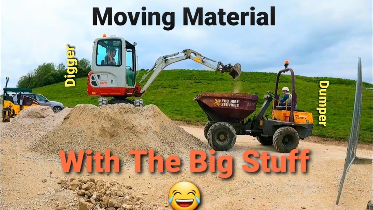 MINI DIGGER LOADING DUMPERS - (TAKEUCHI TB216) Excavator and Terex 3 ton Dumper 2022