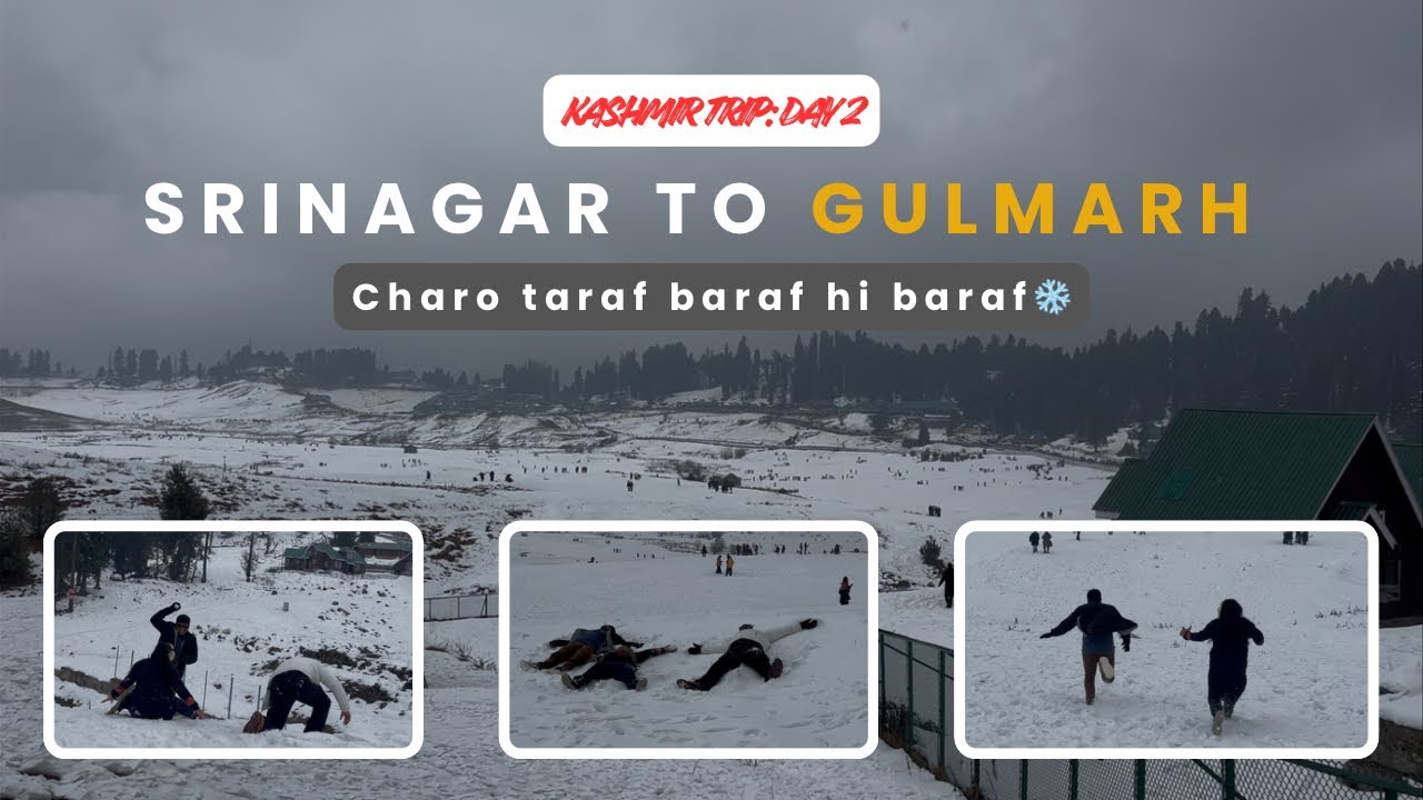 Srinagar to Gulmarg | Kashmir Trip Day 2 | Snow Everywhere ❄️