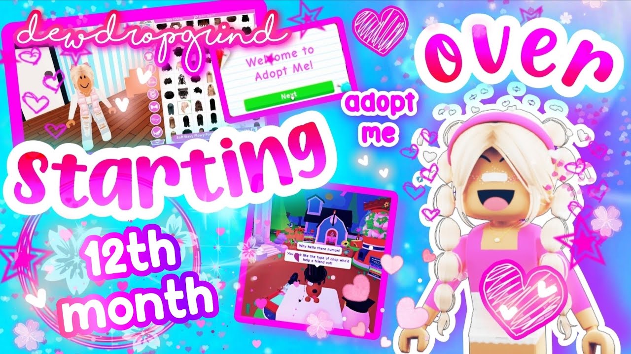 💗 STARTING OVER 💗 in Adopt Me! 12th FULL MONTH! #adoptme 
