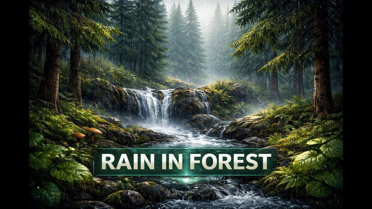 RAIN IN FOREST 🌧️ | Real Rain Sounds in Deep Forest | Relax • Sleep • Focus