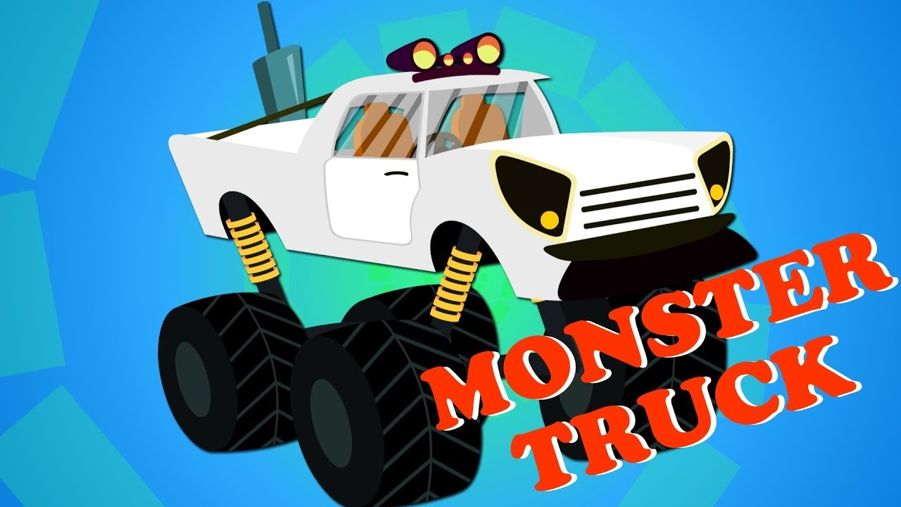 Wheels On The Monster Truck | Kindergarten Nursery Rhymes For Babies