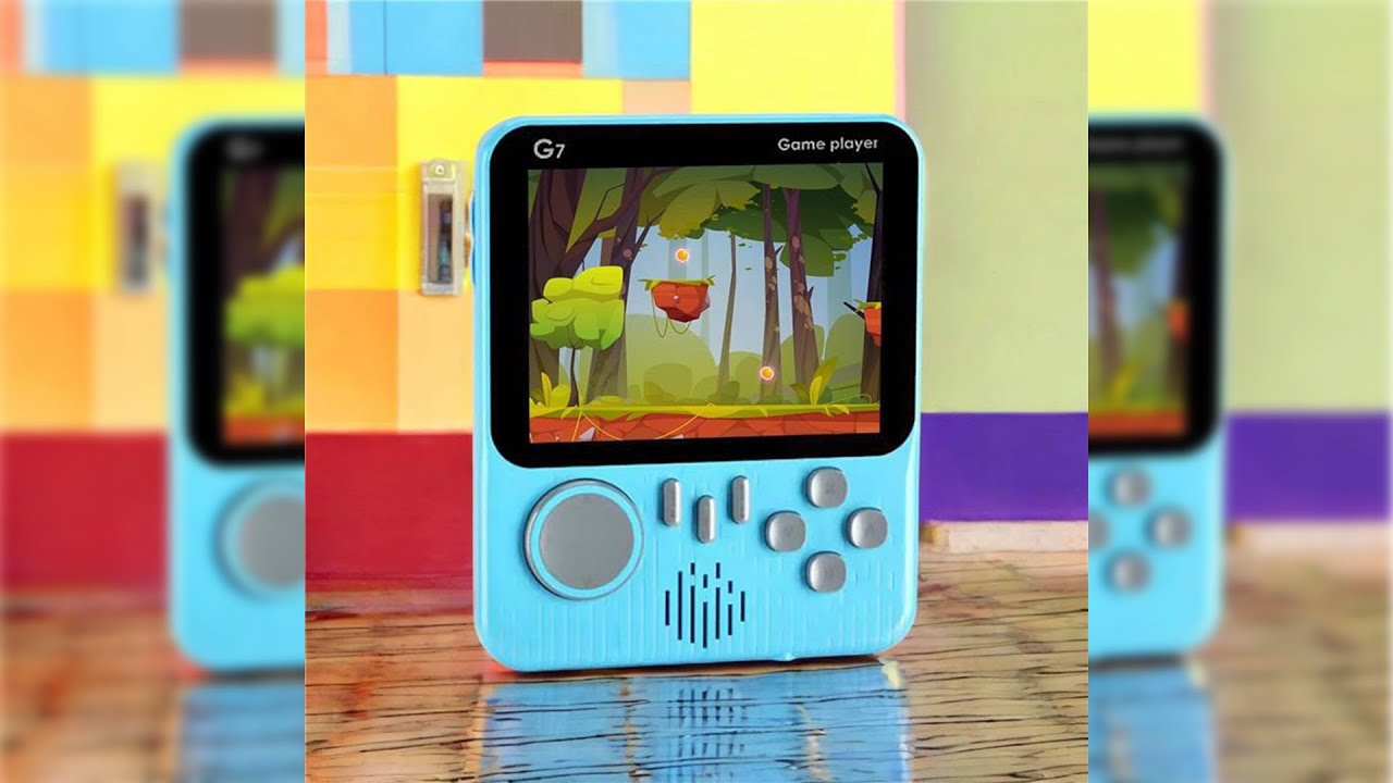 McGeSin Handheld Game Console Gameboy 3.5 Inch 666 Retro Game - G7 - Blue - 7CGC0CBL