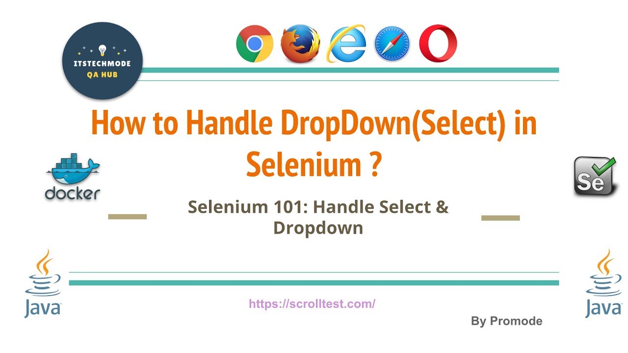 How to Handle Drop-down and Select in Selenium ?