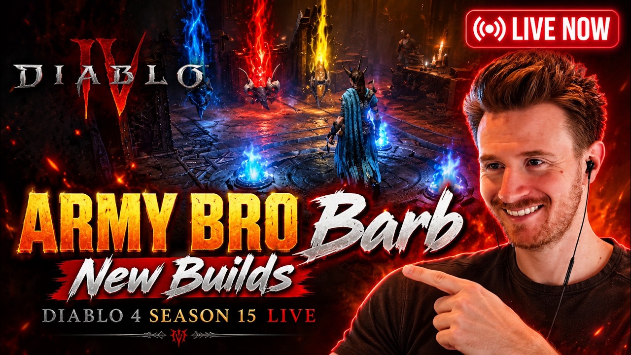 ARMY BRO Barb & New Builds Diablo 4 Season 15 LIVE