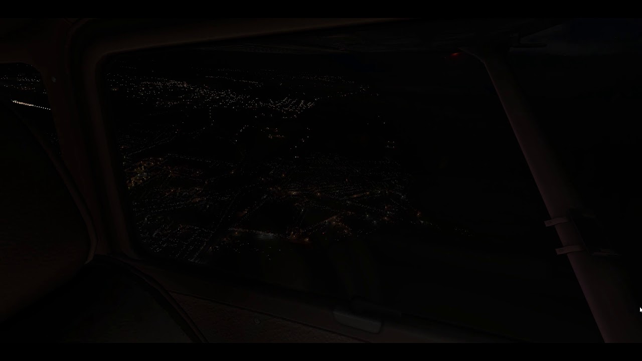 Night flight with Cessna C172 over Antalya